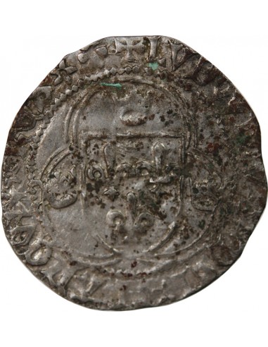LOUIS XI - BLANC A LA COURONNE 1461 / 1483 SAINT POURCAIN