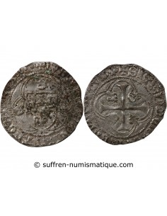 LOUIS XI - BLANC A LA COURONNE 1461 / 1483 SAINT POURCAIN