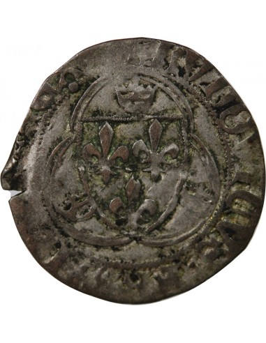 LOUIS XI - BLANC A LA COURONNE 1461 / 1483 SAINT LÔ