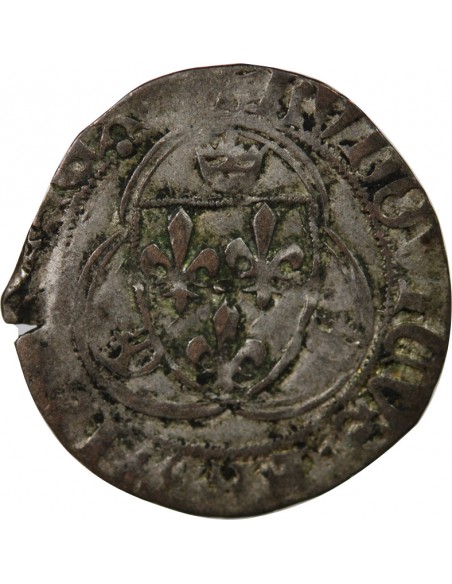 LOUIS XI - BLANC A LA COURONNE 1461 / 1483 SAINT LÔ