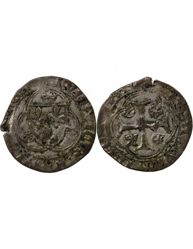 LOUIS XI - BLANC A LA COURONNE 1461 / 1483 SAINT LÔ