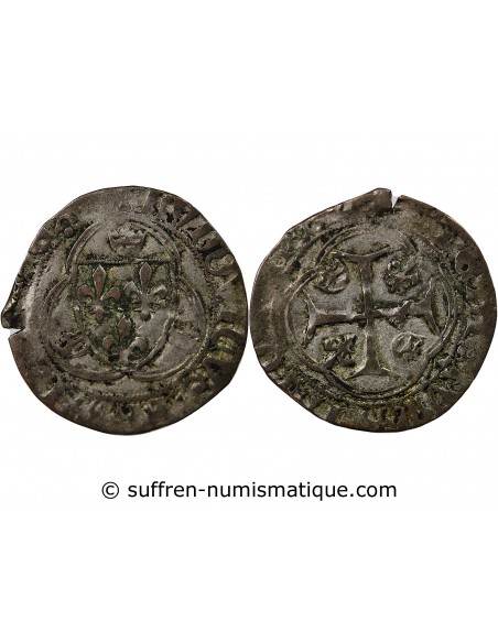 LOUIS XI - BLANC A LA COURONNE 1461 / 1483 SAINT LÔ