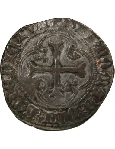 CHARLES VIII - BLANC A LA COURONNE 1483 / 1498 ANGERS R