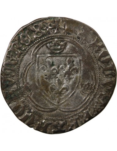 CHARLES VIII - BLANC A LA COURONNE 1483 / 1498 ANGERS R