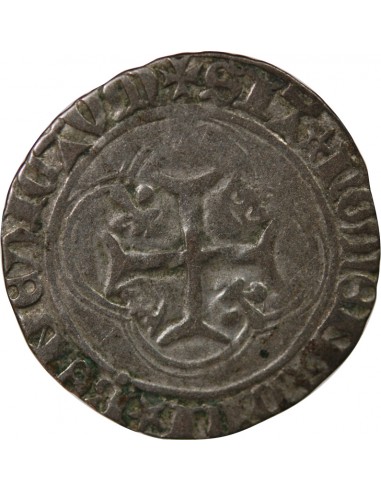 CHARLES VIII - BLANC A LA COURONNE 1483 / 1498 SAINT POURCAIN R