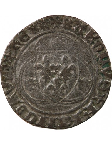 CHARLES VIII - BLANC A LA COURONNE 1483 / 1498 SAINT POURCAIN R