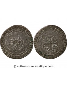 CHARLES VIII - BLANC A LA COURONNE 1483 / 1498 SAINT POURCAIN R