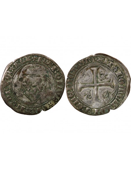 CHARLES VIII - BLANC A LA COURONNE 1483 / 1498 TOURNAI R