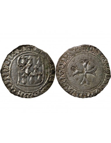 DUCHÉ DE BRETAGNE, FRANCOIS I et II - BLANC A LA TARGE 1442-1488 RENNES