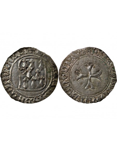 DUCHÉ DE BRETAGNE, FRANCOIS I et II - BLANC A LA TARGE 1442-1488 RENNES