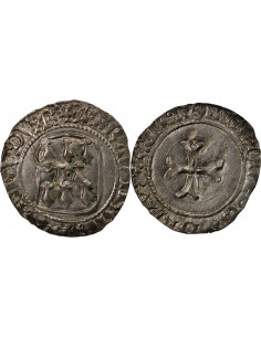 DUCHÉ DE BRETAGNE, FRANCOIS I et II - BLANC A LA TARGE 1442-1488 RENNES 2