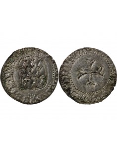 DUCHÉ DE BRETAGNE, FRANCOIS I et II - BLANC A LA TARGE 1442-1488 RENNES 2