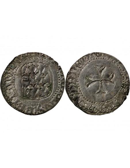 DUCHÉ DE BRETAGNE, FRANCOIS I et II - BLANC A LA TARGE 1442-1488 RENNES