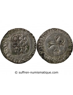 DUCHÉ DE BRETAGNE, FRANCOIS I et II - BLANC A LA TARGE 1442-1488 RENNES