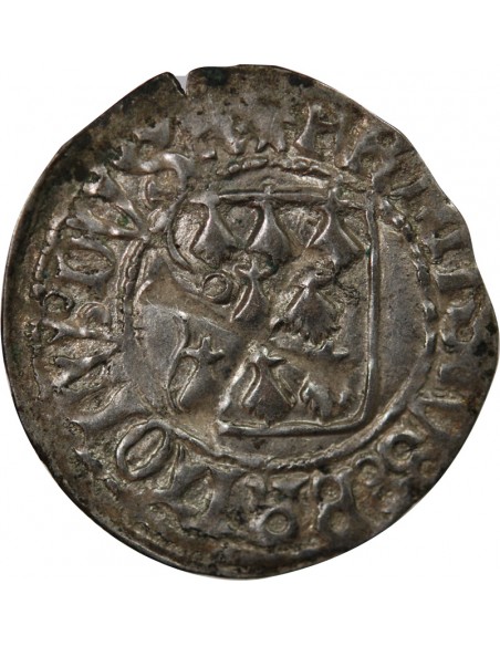 DUCHÉ DE BRETAGNE, FRANCOIS I et II - BLANC A LA TARGE 1442-1488 RENNES