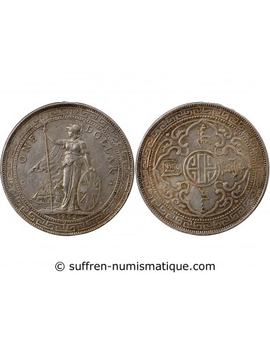 GRANDE-BRETAGNE - TRADE DOLLAR ARGENT 1902 B BOMBAY