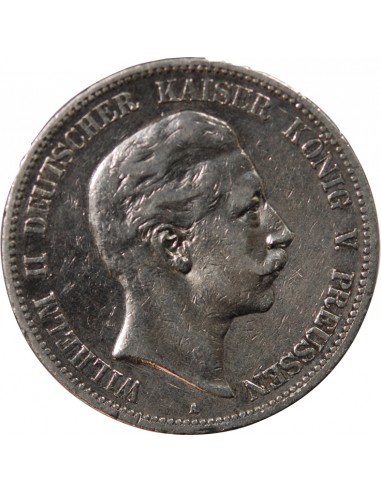 ALLEMAGNE, PRUSSE, WILHELM II - 5 MARK ARGENT 1898 A BERLIN