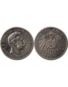 ALLEMAGNE, PRUSSE, WILHELM II - 5 MARK ARGENT 1898 A BERLIN 2