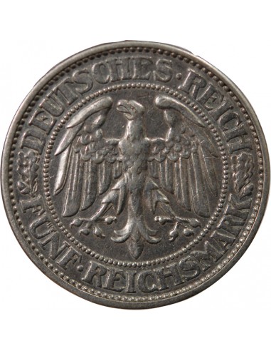 ALLEMAGNE, REPUBLIQUE DE WEIMAR - 5 REICHSMARK ARGENT 1931 J HAMBOURG