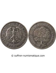 ALLEMAGNE, REPUBLIQUE DE WEIMAR - 5 REICHSMARK ARGENT 1931 J HAMBOURG