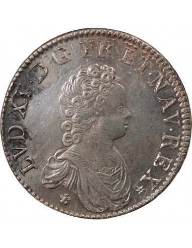 LOUIS XV - ECU VERTUGADIN 1716 G POITIERS