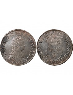 LOUIS XV - ECU VERTUGADIN 1716 G POITIERS 2