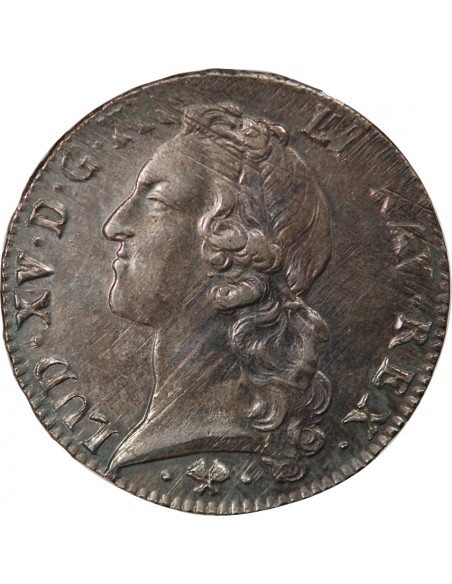 LOUIS XV - ÉCU ARGENT AU BANDEAU 1764 L BAYONNE