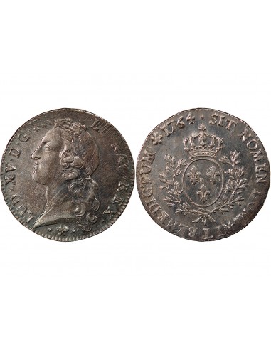 LOUIS XV - ÉCU ARGENT AU BANDEAU 1764 L BAYONNE