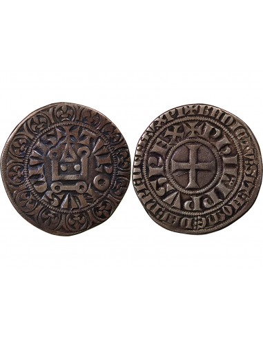 PHILIPPE IV LE BEL - GROS TOURNOIS à l'O Rond 1285 / 1314