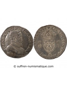 HENRI II, TÊTE NUE - TESTON ARGENT 1553 A PARIS