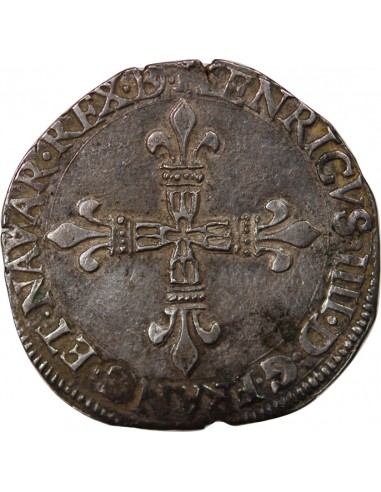 HENRI IV - 1/4 ECU DE BEARN ARGENT MORLAAS