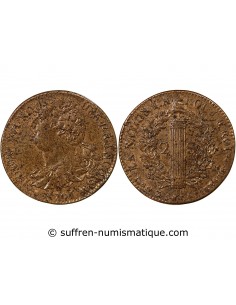 LOUIS XVI, CONSTITUTION - 2 SOLS 1791 AA METZ