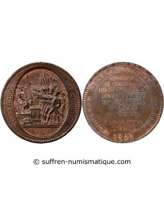 MONNAIE DE CONFIANCE - MONNERON 5 SOLS AU SERMENT, 2e TYPE 1792 AN IV