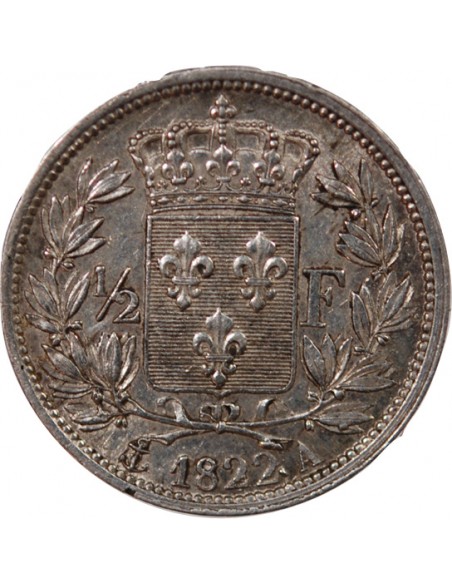 LOUIS XVIII - 1/2 FRANC LOUIS XVIII 1822 A PARIS﻿
