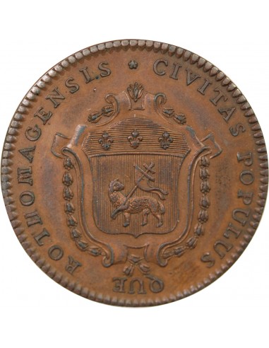 VILLE DE ROUEN - INTENDANT ETIENNE THOMAS DE MAUSSION, JETON ETAIN BRONZE 1788