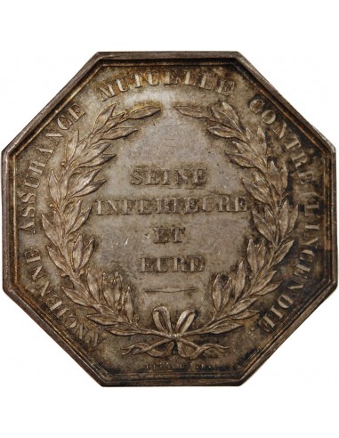 ASSURANCE MUTUELLE CONTRE L'INCENDIE, SEINE ET EURE - JETON argent