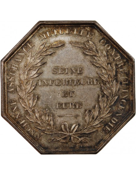 ASSURANCE MUTUELLE CONTRE L'INCENDIE, SEINE ET EURE - JETON argent