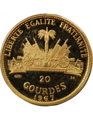 HAITI - 20 GOURDES OR 1967 BE