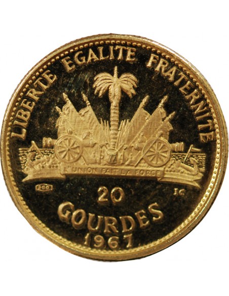 HAITI - 20 GOURDES OR 1967 BE
