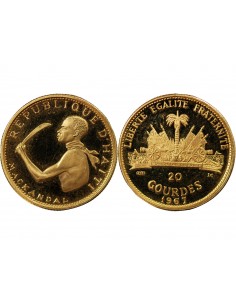 HAITI - 20 GOURDES OR 1967 BE 2
