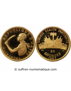 HAITI - 20 GOURDES OR 1967 BE