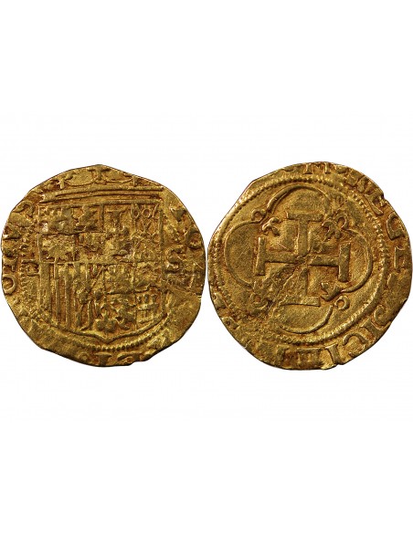 ESPAGNE, JEANNE & CHARLES - ESCUDO OR 1516 / 1555 SEVILLE