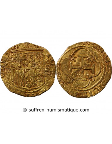 ESPAGNE, JEANNE & CHARLES - ESCUDO OR 1516 / 1555 SEVILLE
