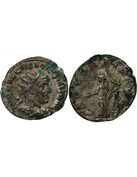 Rome Empire Volusien Concordia 1 antoninien Billon 251-253 R Rome