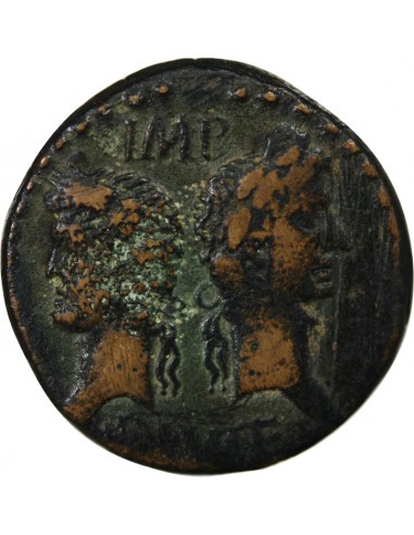 NEMAUSUS, NIMES, AUGUSTE ET AGRIPPA - DUPONDIUS 29 AV JC / 10
