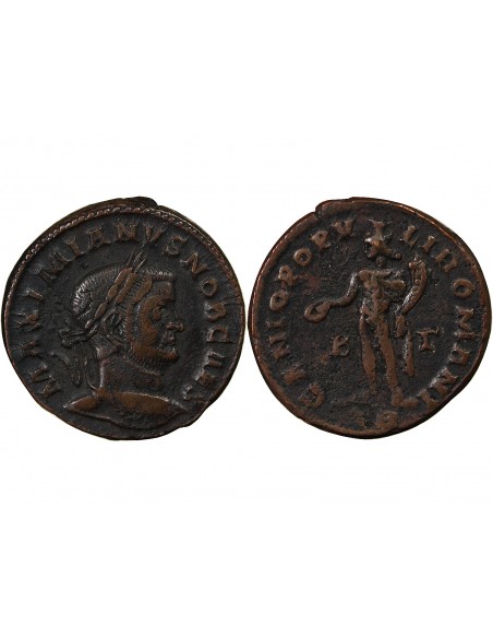Rome Empire Galère 1 follis Cuivre 296-297 Trèves