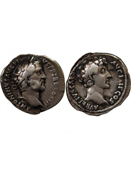 ANTONIN LE PIEUX, MARC AURELE - DENIER ARGENT 140 ROME