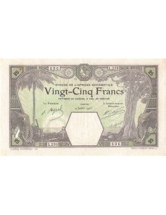 AFRIQUE OCCIDENTALE FRANCAISE - 25 FRANCS 09/07/1925 DAKAR 2