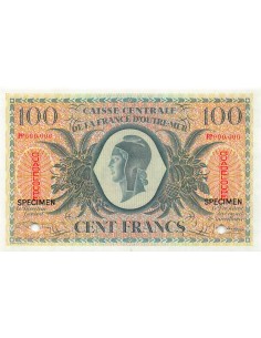 GUADELOUPE - 100 FRANCS 02/02/1944 - SPECIMEN