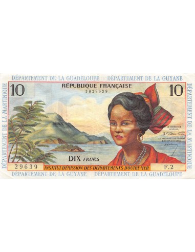 ANTILLES FRANCAISES - 10 FRANCS (1964) - SERIE F.2